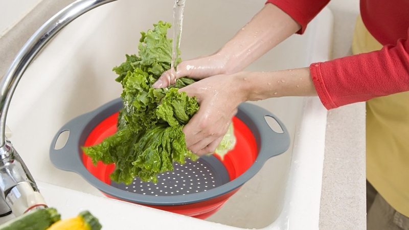 2 Pack Collapsible Colanders, $9 with code QOHWVBSW